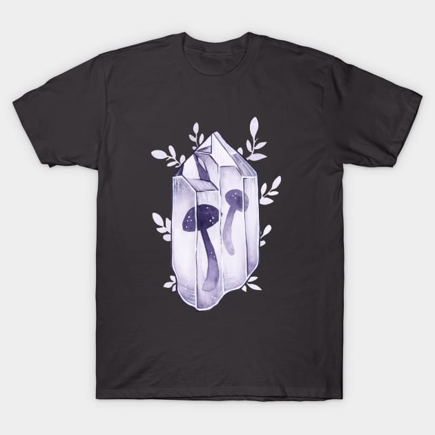 Crystal Mushrooms T-Shirt by Ellen Wilberg